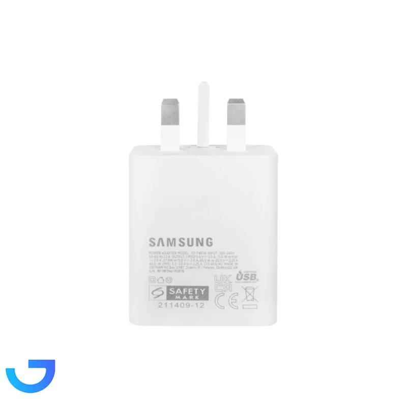 قیمت و خرید شارژر دیواری SAMSUNG 45W T4510 (S24) ( فست و PD) | فروشگاه آریا قیمت و خرید شارژر دیواری SAMSUNG 45W T4510 (S24) ( فست و PD) | فروشگاه آریا