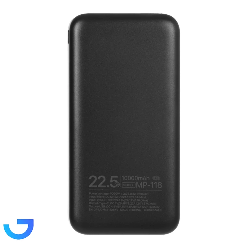قیمت و خرید پاوربانک (PD و فست شارژ) Miller 22.5W 10000mAh مدل MP-118 | فروشگاه آریا
