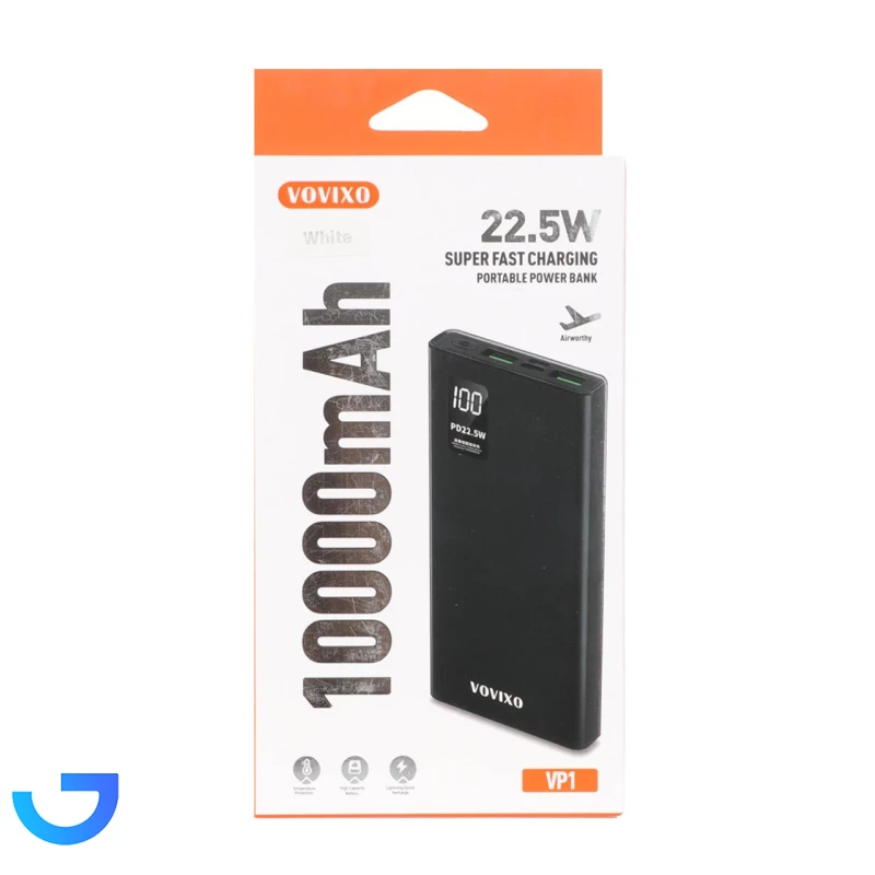 قیمت و خرید پاوربانک (فست شارژ) VOVIXO 22.5W 10000mAh مدل VP1 | فروشگاه آریا