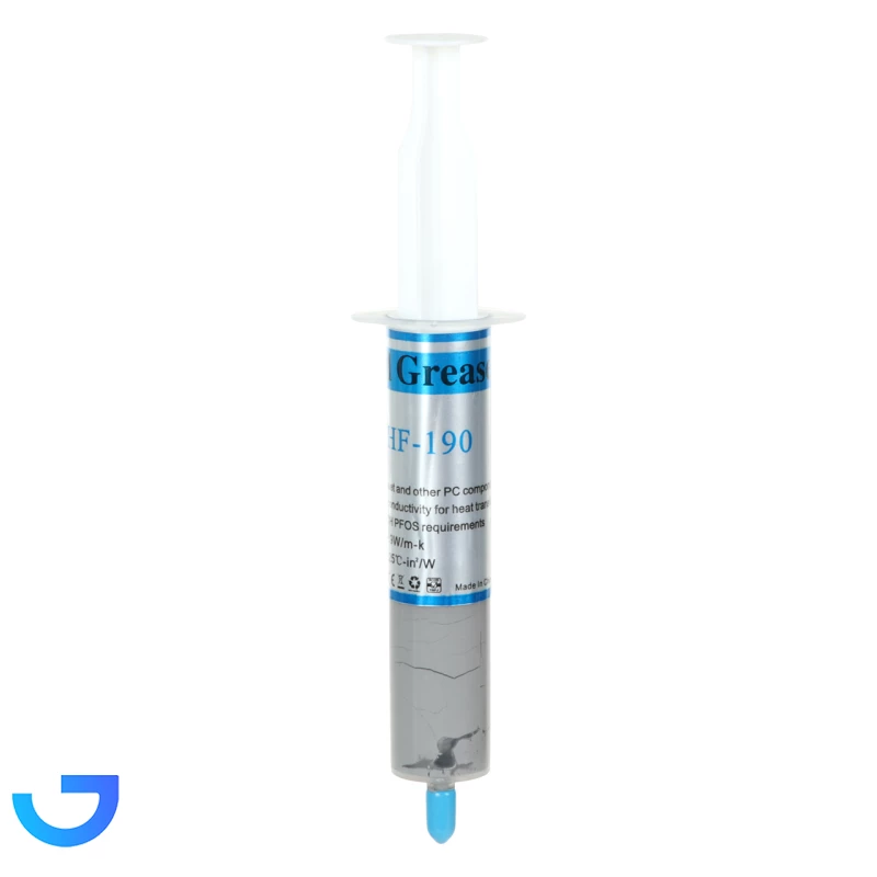 خمیر سیلیکون سرنگی نقره ای مدل HF-190 نمای ۲
