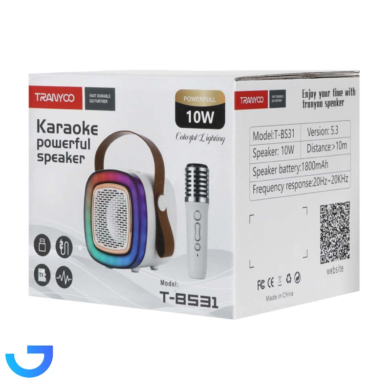 قیمت و خرید اسپیکر بی سیم TRANYOO مدل T-BS31 | فروشگاه آریا قیمت و خرید اسپیکر بی سیم TRANYOO مدل T-BS31 | فروشگاه آریا