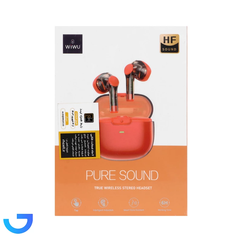 قیمت و خرید ایرفون بی سیم Wiwu مدل PURE SOUND T12 | فروشگاه آریا قیمت و خرید ایرفون بی سیم Wiwu مدل PURE SOUND T12 | فروشگاه آریا