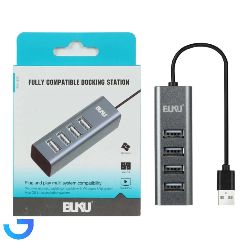 قیمت و خرید هاب 4 پورت BUKU مدل ED-006 | فروشگاه آریا