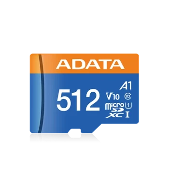 کارت حافظه ای دیتا مدل ADATA MICRO SDXC UHS-I V۱۰ R۱۰۰W۲۵+ADP 512G | فروشگاه آریا