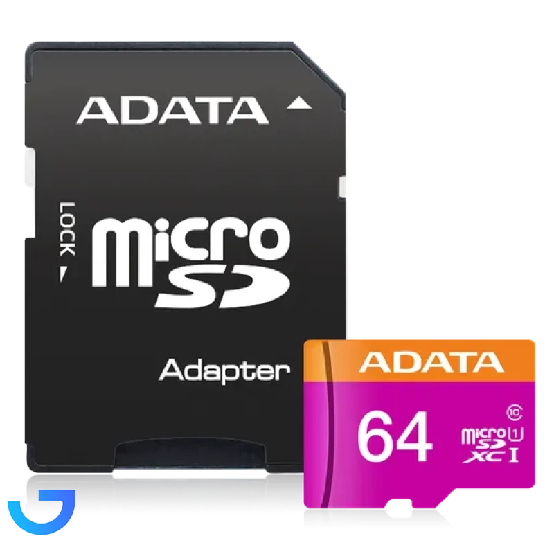 قیمت و خرید کارت حافظه ای دیتا مدل  ADATA MICRO SDHC UHS-I +ADP V۱۰ R۸۰W۲۵ ۶۴GB | فروشگاه آریا