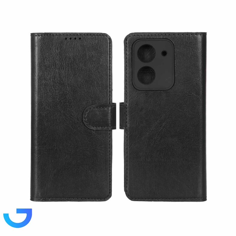 قیمت و خرید کیف موبایل مدل چرمی مگنتی محافظ لنزدار مناسب برای Xiaomi Redmi A5 / Poco C71 | فروشگاه آریا