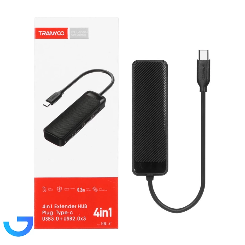 قیمت و خرید هاب 4 پورت ترانیو  مدل Tranyoo HB1-C | فروشگاه آریا