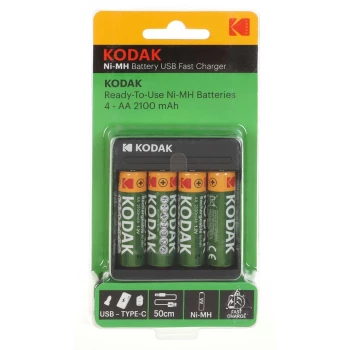 باتری قلمی قابل شارژ کداک مدل KODAK-AA با ظرفیت 2100mah (پک 4 عددی) | فروشگاه آریا
