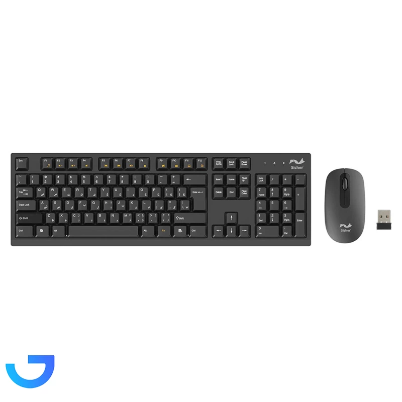 قیمت و خرید ماوس و کیبورد بی سیم Sicher مدل KM225 - مشکی | فروشگاه آریا