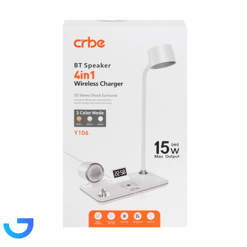 قیمت و خرید شارژر وایرلس وچراغ قوه چهار کاره کربی CRBE مدل Y106 | فروشگاه آریا