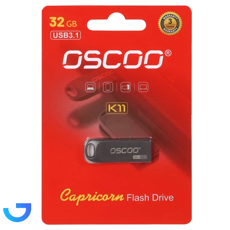 قیمت و خرید فلش مموری اسکو مدل OSCOO K11 Capricorn USB3.1 Flash Memory - 32GB | فروشگاه آریا
