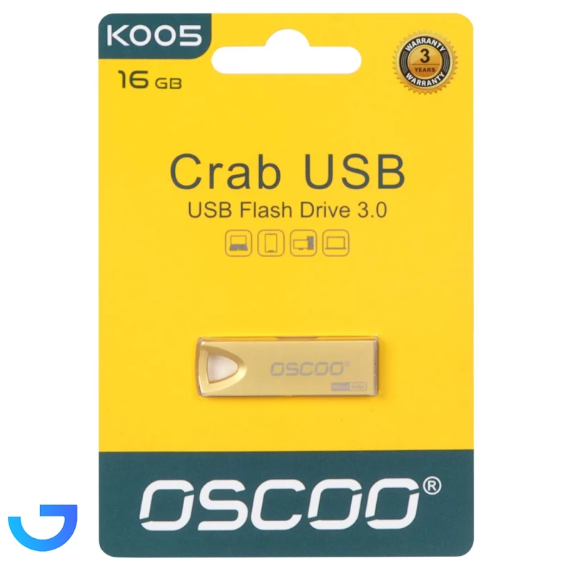 قیمت و خرید فلش مموری اسکو مدل OSCOO K005 Crab USB3.0 Flash Memory - 16GB | فروشگاه آریا
