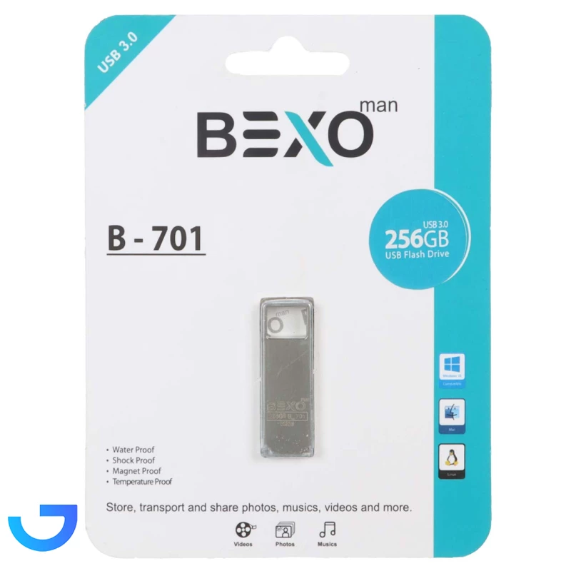 فلش مموری بکسو مدل BEXO B-701 USB3.0 با ظرفیت 256 گیگابایت نمای ۲