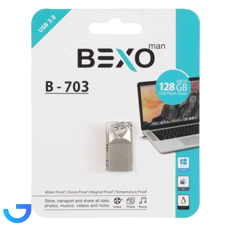 فلش مموری بکسو مدل BEXO B-703 USB3.0 با ظرفیت 128 گیگابایت نمای ۲
