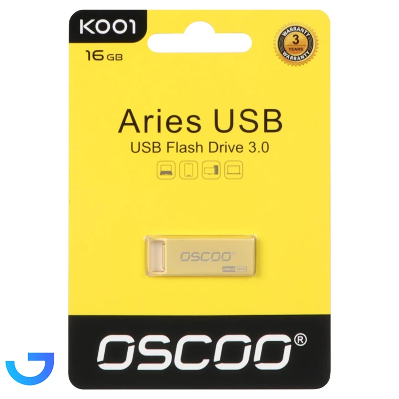 قیمت و خرید فلش مموری اسکو مدل OSCOO K001 Aries USB3.0 Flash Memory - 16GB | فروشگاه آریا