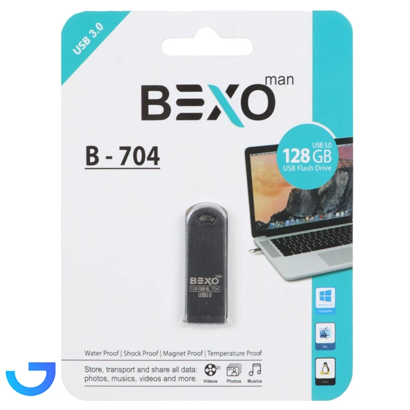 فلش مموری بکسو مدل BEXO B-704 USB3.0 با ظرفیت 128 گیگابایت نمای ۲