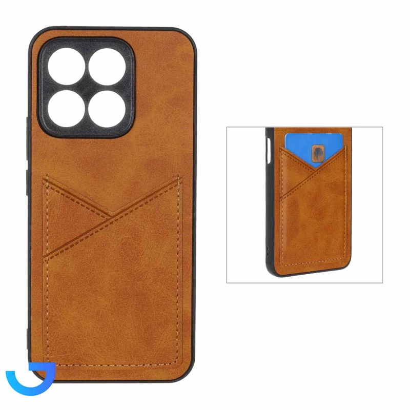 قیمت و خرید قاب طرح چرم جاکارتی دار داخل خز مناسب برای  Honor X8c | فروشگاه آریا