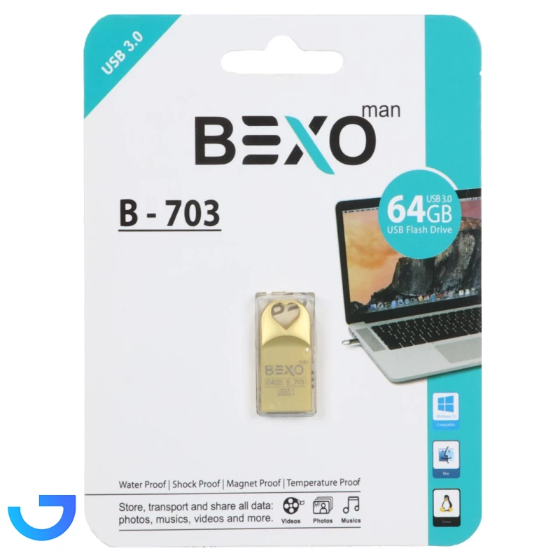 فلش مموری بکسو مدل BEXO B-703 USB3.0 Flash Memory - 64GB نمای ۲