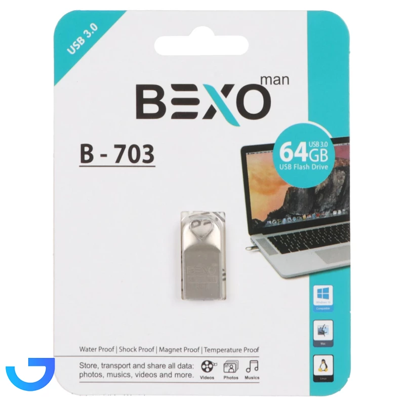 قیمت و خرید فلش مموری بکسو مدل BEXO B-703 USB3.0 Flash Memory - 64GB | فروشگاه آریا