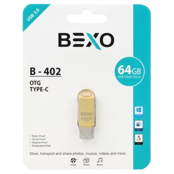 فلش مموری بکسو مدل BEXO B-402 USB3.0 Type-c Otg-64GB | فروشگاه آریا