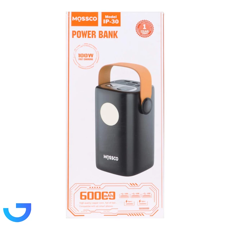 قیمت و خرید پاوربانک (PD و فست شارژ) Mossco 60000mAh مدل IP-30 100W | فروشگاه آریا