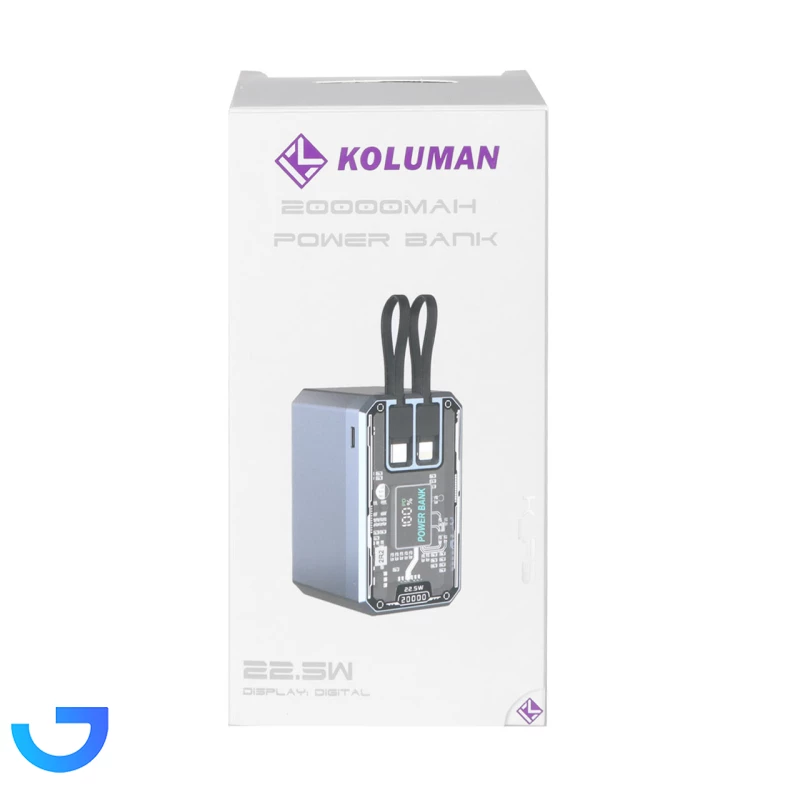 قیمت و خرید پاوربانک (PD و فست شارژ) Koluman 20000mAh مدل K-P5 22.5W | فروشگاه آریا