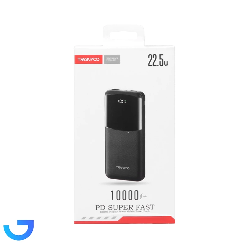 قیمت و خرید پاوربانک (PD و فست شارژ) Tranyoo 22.5W 10000mAh مدل T-K06 | فروشگاه آریا