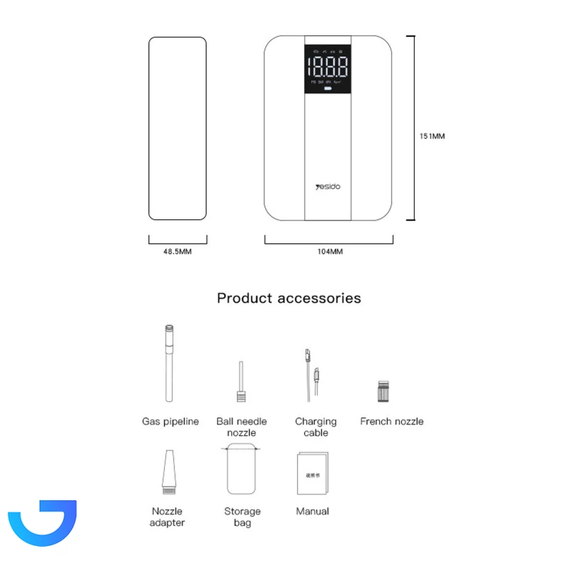 قیمت و خرید پمپ باد یسیدو مدل VC04 | فروشگاه آریا قیمت و خرید پمپ باد یسیدو مدل VC04 | فروشگاه آریا