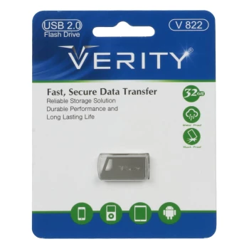 فلش مموری وریتی مدل Verity V822 USB2.0 Flash Memory - 32GB | فروشگاه آریا
