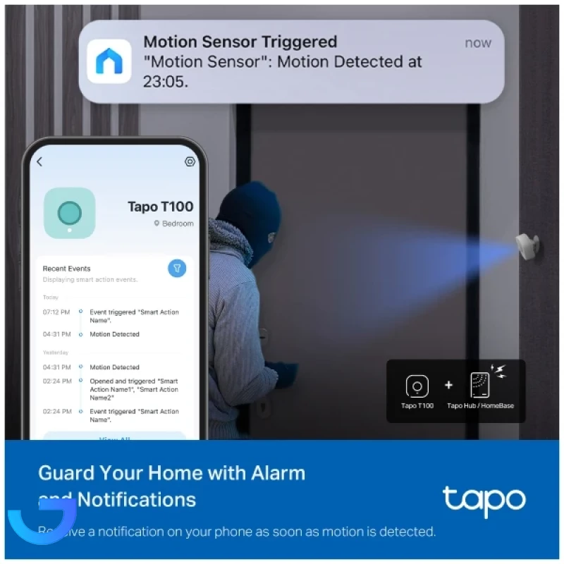 قیمت و خرید سنسور حرکتی تی پی-لینک مدل Tapo T100 | فروشگاه آریا