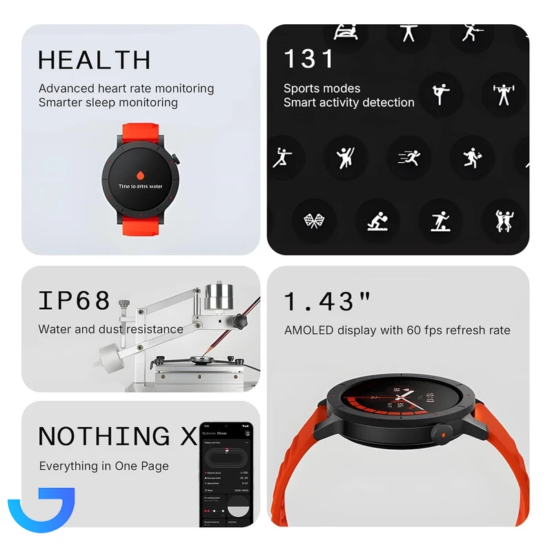 قیمت و خرید ساعت هوشمند ناتینگ مدل CMF Watch Pro 3 با بند سیلیکونی (47 میلی‌متری) | فروشگاه آریا