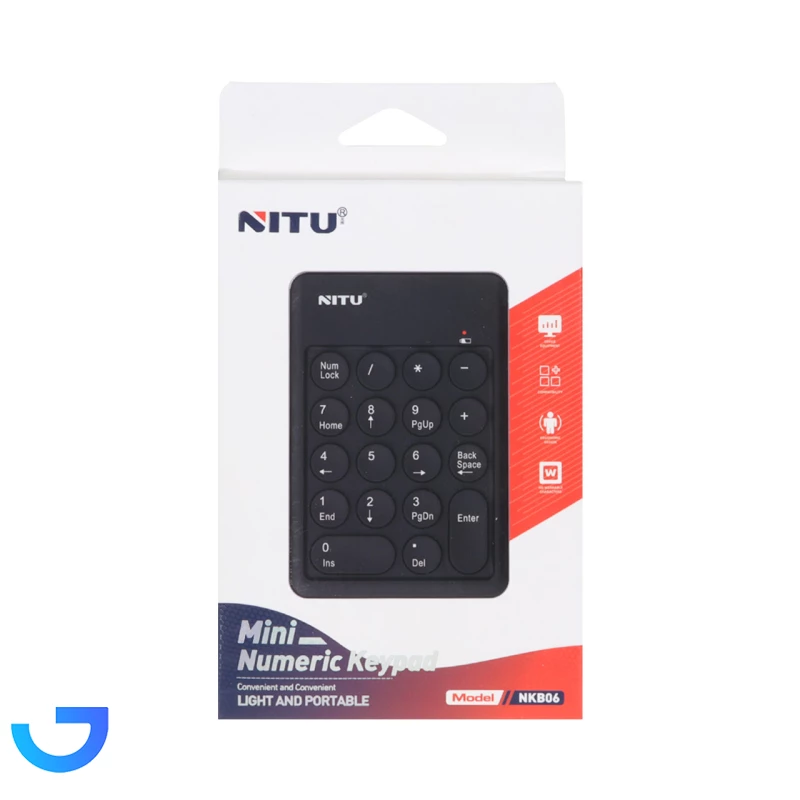 قیمت و خرید نامبرپد وایرلس کیبورد نیتو مدل NKB06 | فروشگاه آریا
