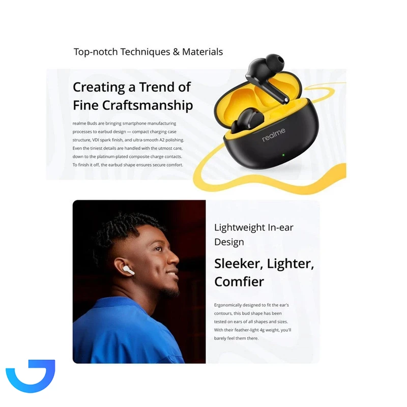 قیمت و خرید هدفون بلوتوثی ریلمی مدل Buds T100 | فروشگاه آریا