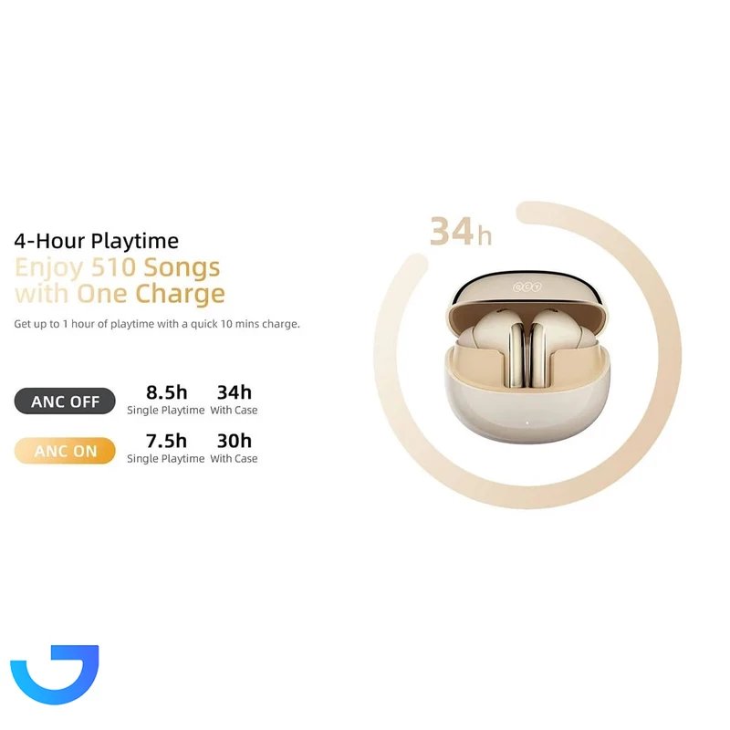 قیمت و خرید هدفون بلوتوثی کیو سی وای مدل Melobuds Pro HT08 | فروشگاه آریا