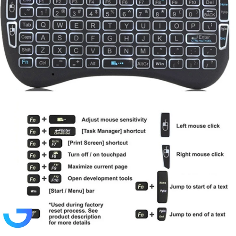 قیمت و خرید مینی کیبورد بی سیم اکسون مدل Back lit l8 | فروشگاه آریا