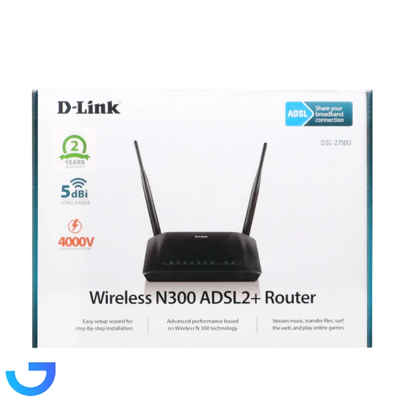 قیمت و خرید مودم D-link 2750u Wireless N 300 ADSL2+ Modem Router | فروشگاه آریا