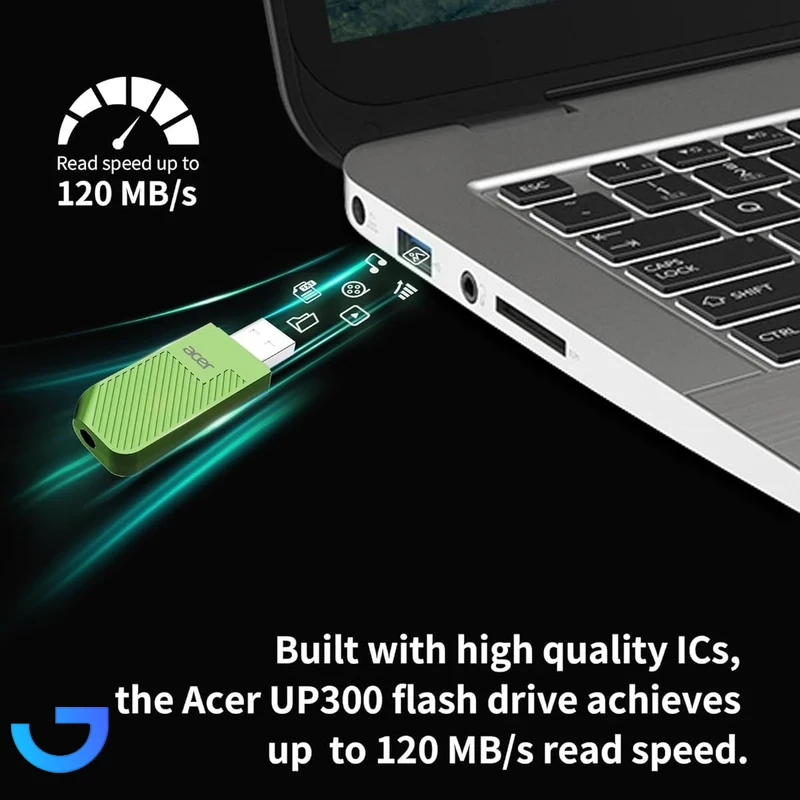 قیمت و خرید فلش مموری ایسر مدل UP300 USB 3.2 ظرفیت 64 گیگابایت | فروشگاه آریا