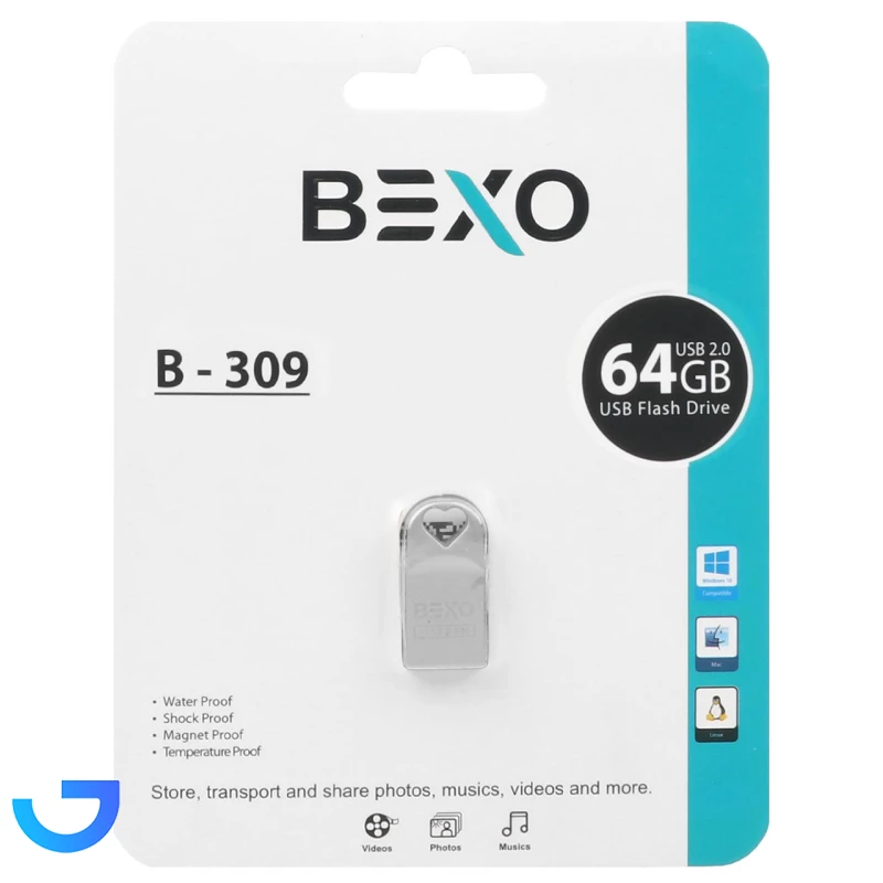 قیمت و خرید فلش مموری بکسو مدل B-309 USB2.0 ظرفیت 64گیگابایت | فروشگاه آریا