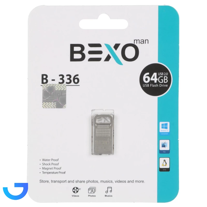 فلش مموری بکسو مدل B-336 USB2.0 ظرفیت 64گیگابایت نمای ۲