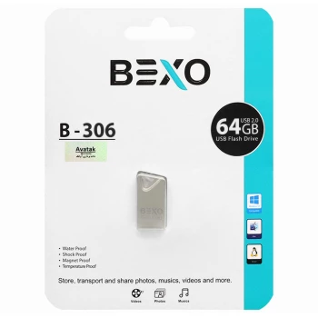 فلش مموری بکسو مدل B-306 USB2.0 ظرفیت 64گیگابایت | فروشگاه آریا