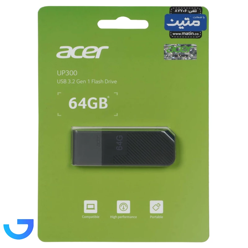 قیمت و خرید فلش مموری ایسر مدل UP300 USB 3.2 ظرفیت 64 گیگابایت | فروشگاه آریا