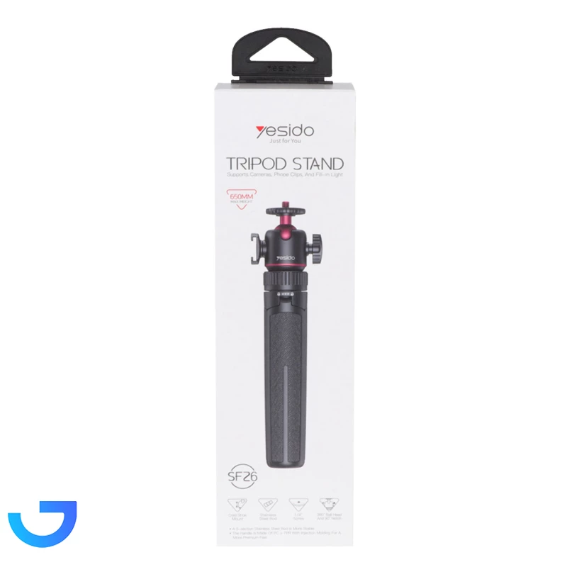 قیمت و خرید سه پایه نگهدارنده دوربین و گوشی موبایل یسیدو مدل SF26 _ ارتفاع 65 سانتی‌متر | فروشگاه آریا