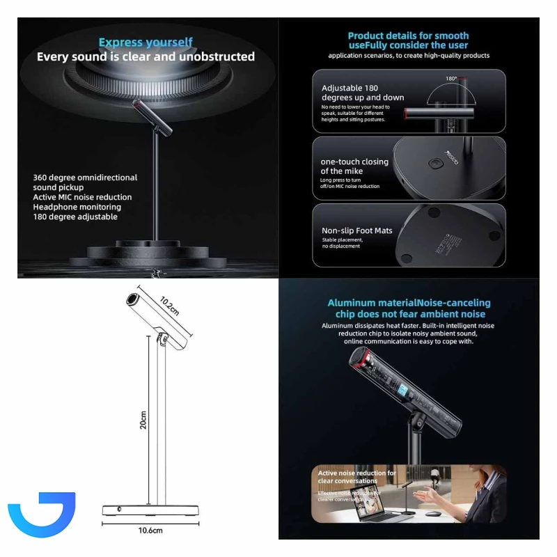 قیمت و خرید میکروفن رومیزی یسیدو مدل KR18 | فروشگاه آریا