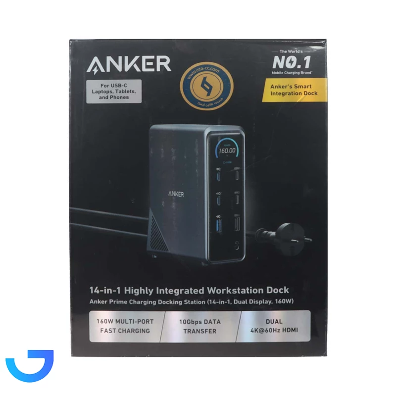 قیمت و خرید هاب شارژر رومیزی انکر مدل A83B62A1 160W | فروشگاه آریا