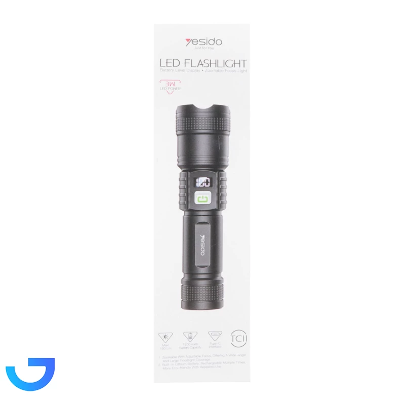 قیمت و خرید چراغ قوه تلسکوپی شارژی یسیدو مدل TC11 | فروشگاه آریا