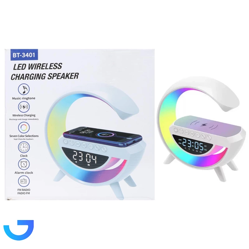 قیمت و خرید شارژر وایرلس و اسپیکر چراغ دار مدل BT 3401 | فروشگاه آریا