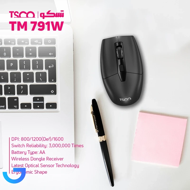 قیمت و خرید ماوس بی سیم تسکو مدل TM 791W | فروشگاه آریا