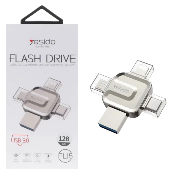 مبدل یسیدو USB OTG Flash Memory مدل FL15 با ظرفیت 128GB | فروشگاه آریا