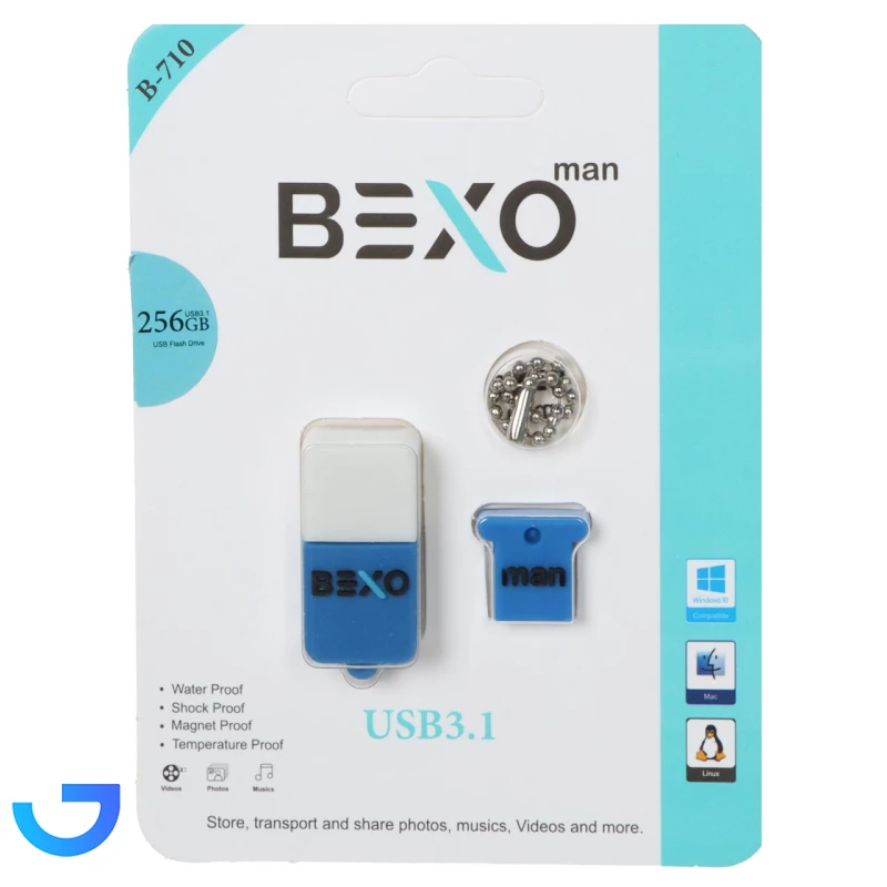 فلش مموری بکسو مدل B-710 USB3.1 با ظرفیت 256 گیگابایت نمای ۲