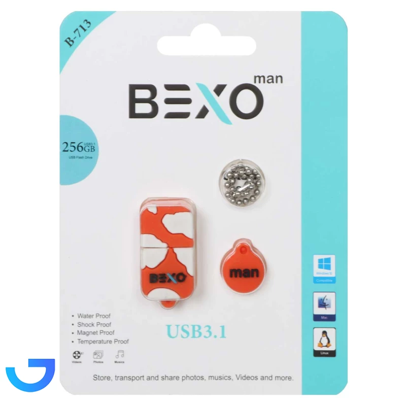 قیمت و خرید فلش مموری بکسو مدل B-713 ظرفیت 256 گیگابایت USB 3.1 | فروشگاه آریا